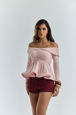 CAMISA OMBRO A OMBRO FLOR