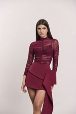 CAMISA DE TULE FRANZIDA