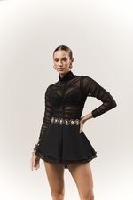 CAMISA DE TULE FRANZIDA