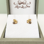 Brinco Abelha Brilhantes em Ouro 18k Infantil