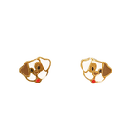 Brinco Cachorro Esmaltado em Ouro 18k Infantil
