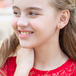 Brinco Castelo Brilhantes em Ouro 18k Infantil
