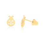 Brinco Joaninha em Ouro 18k Infantil