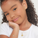 Brinco Panda Esmaltado em Ouro 18k Infantil