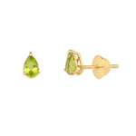 Brinco Peridoto Gota em Ouro 18k
