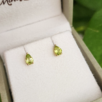 Brinco Peridoto Gota em Ouro 18k