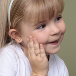 Anel Picolé Esmaltado em Ouro 18k Infantil