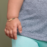 Pulseira Bebê Personalizada com Placa para Nome em Ouro 18k