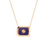 Colar Direção Lápis Lazuli em Ouro 18k