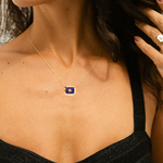 Colar Direção Lápis Lazuli em Ouro 18k