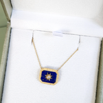 Colar Direção Lápis Lazuli em Ouro 18k