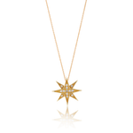 Colar Rosa dos Ventos Brilhantes em Ouro 18k