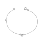 Pulseira Bebê Laço de Brilhante em Ouro Branco 18k