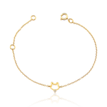 Pulseira Gato com Brilhante em Ouro 18k