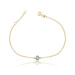 Pulseira Topázio Swiss em Ouro 18k