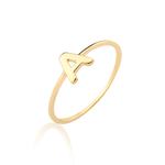 Anel Letra em Ouro 18k