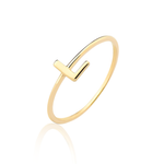 Anel Letra em Ouro 18k