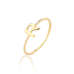 Anel Letra em Ouro 18k