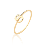 Anel Letra em Ouro 18k