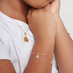Pulseira Panda Esmaltada em Ouro 18k Infantil