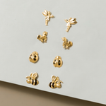 Brinco Abelha Brilhantes em Ouro 18k Infantil