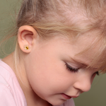 Brinco Abelha Esmaltada em Ouro 18k Infantil