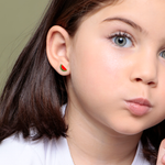 Brinco Melancia Esmaltada em Ouro 18k Infantil