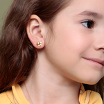 Brinco Cachorro Esmaltado em Ouro 18k Infantil