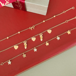 Pulseira Estrelas de Brilhantes em Ouro 18k