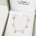 Pulseira Estrelas de Brilhantes em Ouro 18k