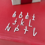 Pingente Letras de Brilhantes em Ouro Branco 18k