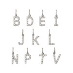 Pingente Letras de Brilhantes em Ouro Branco 18k
