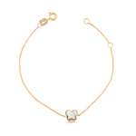 Pulseira Borboleta Madrepérola Ouro 18k