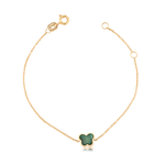 Pulseira Borboleta Malaquita Ouro 18k