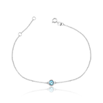 Pulseira Topázio Swiss em Ouro Brano 18k