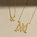 Colar Monograma Bebê Personalizado - Ouro 18k ou Prata com Banho