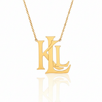 Colar Monograma Médio Personalizado - Ouro 18k ou Prata com Banho
