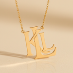 Colar Monograma Médio Personalizado - Ouro 18k ou Prata com Banho