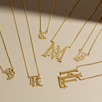 Colar Monograma Pequeno Personalizado - Ouro 18k ou Prata com Banho