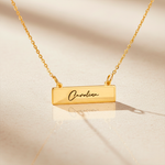 Colar Placa Personalizado - Ouro 18k ou Prata com Banho