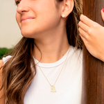 Colar Monograma Pequeno Personalizado - Ouro 18k ou Prata com Banho