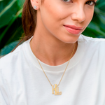 Colar Monograma Médio Personalizado - Ouro 18k ou Prata com Banho
