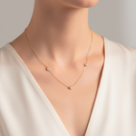Colar Brilhantes Berloques em Ouro 18k 