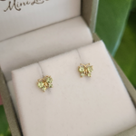 Brinco Borboleta Peridoto em ouro 18k Infantil