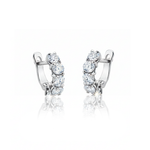 Argola Brilhantes em Ouro Branco 18k