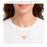 Pingente Espírito Santo Bolinhas em Ouro 18k