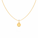 Corrente Bailarina e Pingente Anjo em Ouro 18k