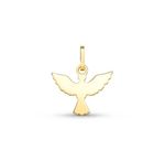 Corrente Bailarina e Pingente Espírito Santo Liso em Ouro 18k