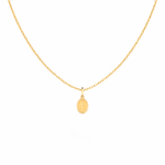 Corrente Bailarina e Pingente Nossa Senhora das Graças Oval em Ouro 18k