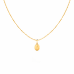 Corrente Bailarina e Pingente Nossa Senhora Aparecida Oval em Ouro 18k